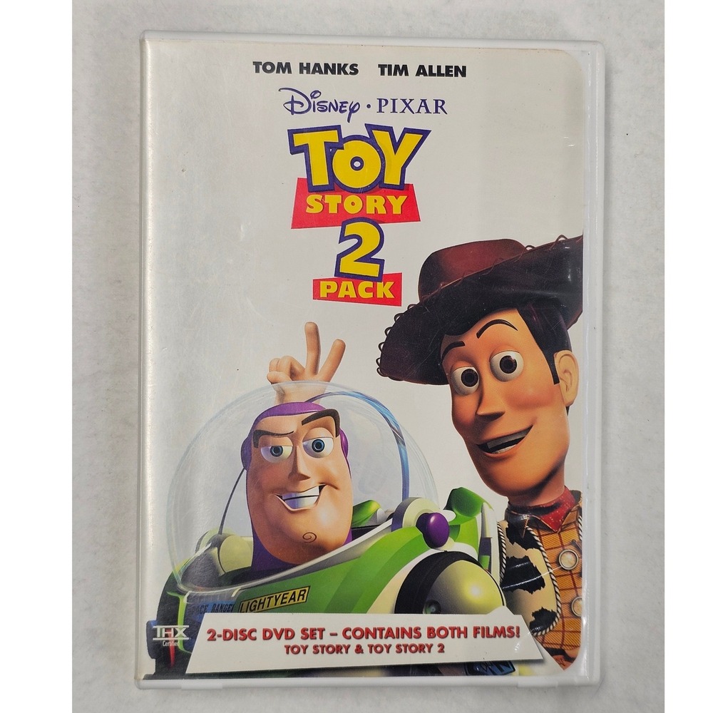 Disney Pixar Toy Story 2 Pack DVD Set Tom Hanks Tim Allen Buzz Woody